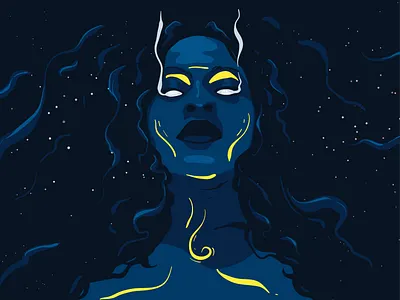 Goddess design digital art graphic design illustration vector visual design