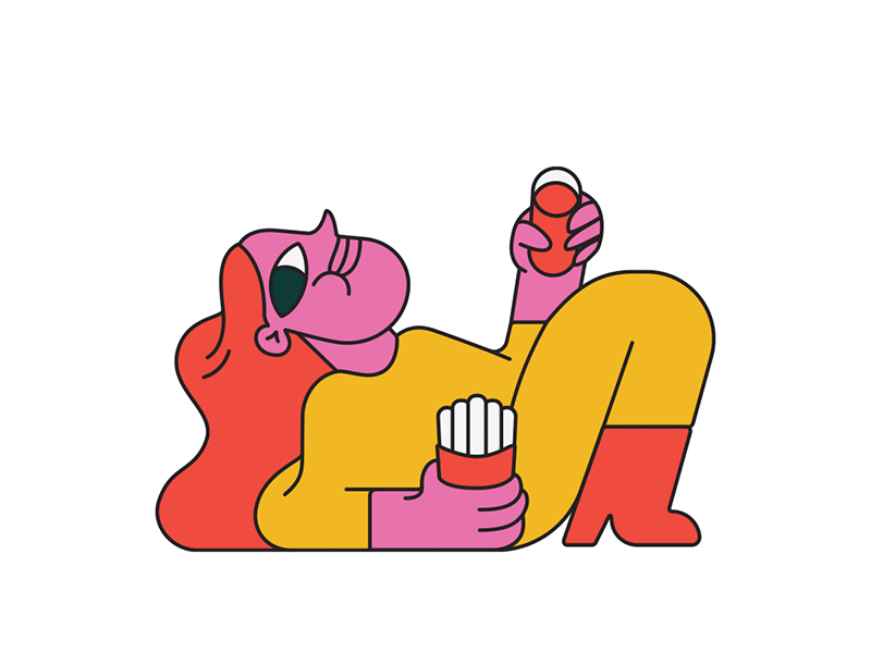 Characters for food packaging animation burger design food foodie gif illustration packaging