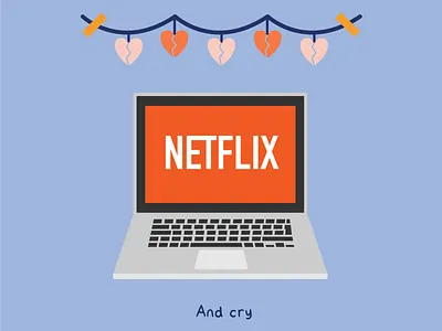 Netflix and cry adobe illustrator graphic design illustration vector