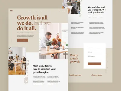 V - Landing Page design grid interface landing page type ui ux web website