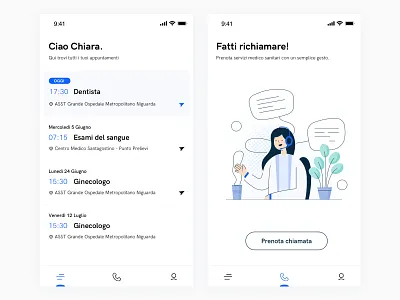 Book medical services app blue clean health healthcare medical medical care minimal ui ux white