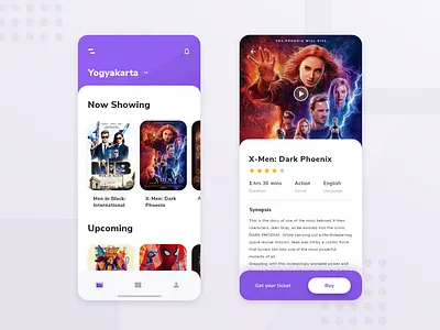 Movie app android app app design cinema clean design designs ios iphone mobile movie payment app ticket ui uiux ux