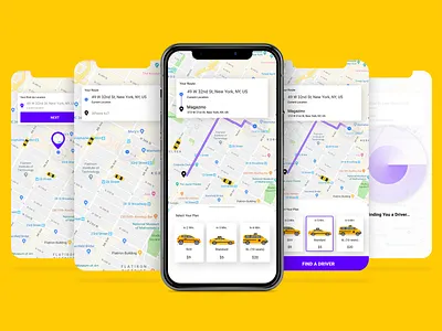 Taxi Booking App 🚖 app app design commute commuter design location pin location tracker map mobile app routes taxi taxi app taxi booking app taxi driver ui ux ux ui