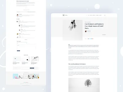 Menia - Blog Single Page Exploration corporate agency illustration dribbble best shot google analytics statistics icon vector blockchain ios android interface landing page design minimal clean new trend popular trending graphics saas b2b wordpress shopify ui ux kit pricing web app typography website homepage blog
