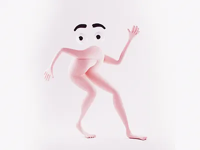 Surprise! 3d blender3d caught design eyes hands illustration legs limbs red handed sneak sneaking surreal