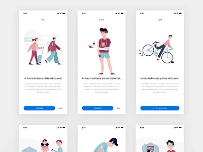 Free Flat Mobile App Illustrations design freebie freebies ui