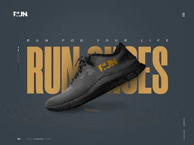 Run Shoes Landing Page 2d abstract advertisement agency app app design banner design branding design illustration illustrator landing page landing page concept landingpage shoes typography ui uiux ux vector