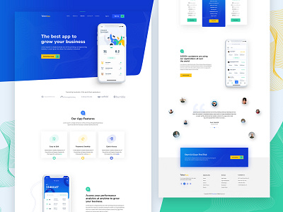 Mobile App Landing Page agency agency branding animation app app landing page business clean illustration landing page landing page ui minimal mobile app product landing page travel typography ui ux design webdesign webdesigner website