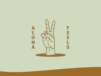 Aloha Feels aloha art beach design hawaii illustration logo sand surf surfer