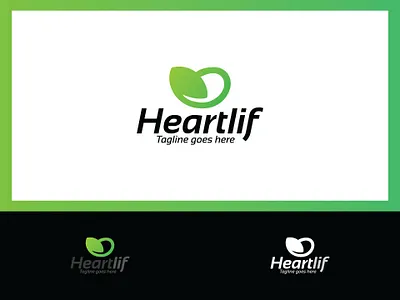 Heart Leaf Logo Design branding business cmyk color company corporate creative design designer dribble green heat illustration logo logo design logos logotype love professional vector