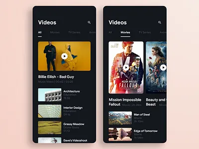 Video Player adobe adobexd dark media movies play ui uidesign ux uxdesign video