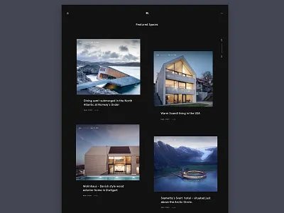 Metaphors Archive View cards dark html javascript minimal ui web