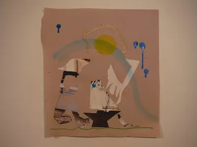 Untitled Cat Club No. 2 abstract collage cut paper illustration paint