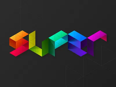 Super design illustration letter polygon vector