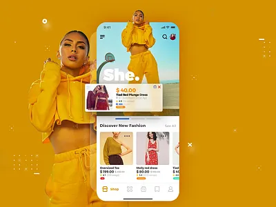E commerce Ui App - She app branding design ecommerce app ecommerce business ecommerce design ecommerce shop ecommerce ui illustration minimal ui ui design ui designer ui designs ui kit ui ressources uidesign uiux ux