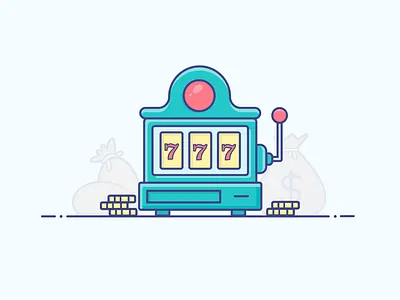 Slot Machine casino design gradient icon illustration illustrator logo minimal money slot machine vector