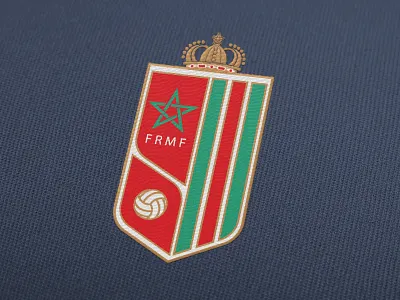 Frmf football footballer illustration maroc morocco soccer soccer logo