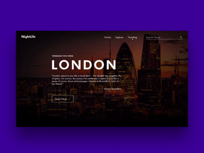 Travel Website UI Concept adobe xd animation design dribbble inspiration minimal modern nightlife parallax ui ui design ui ux uiux ux ux design web web design website