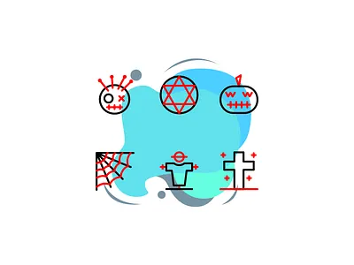 Halloween Colorized Outline Icon Set app design halloween bash halloween design halloween flyer halloween party icon icon design icon pack icon set icon sets icon style iconography icons set ui ui ux uidesign uiux ux uxdesign