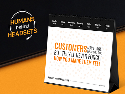 HUMANS behind HEADSETS '19 - Calendar Design 2019 calendar 2020 calendar branding calendar calendar design creative desktop calendar flat illustration graphic design headsets humans illustration illustrator information technology layout photoshop table top calendar