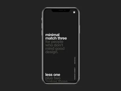 The original design of Minimal Match Three