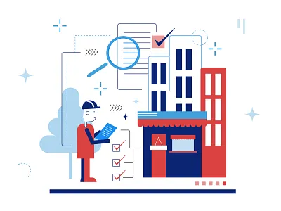 BCR, How it works Process Illustration animation artwork branding buildings character design design flat design graphics how it works icon icons illustration infographic minimal on boarding print design ui ux vector website