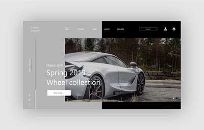 Classic custom Website landing page design (concept 2) cars conceptual landing page custom house landing page design design designs ui web website website landing page