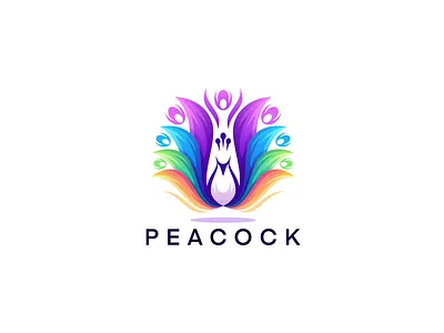 Peacock brand character design illustration logo peacock ui