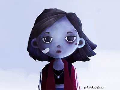 Bruised character childrenillustration digitalpainting girl character illustration illustration art kid art kidlit photoshop