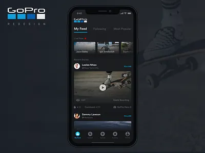 GoPro App Redesign (Case Study) design redesign revamp user experience