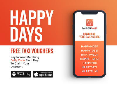 Happy Days branding design illustration mobile taxi typography vector