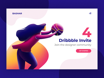 4 Dribbble Invite - get hurry ! dribbble best shot dribbble invitation dribbble invite illustration vector