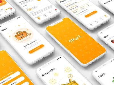 eKart - Online grocery delivery app adobe xd animation animation sign in app design flat design icon illustration ios app design logo mobile ui design online food photoshop sign in top 5 ui design typography ui design ux web xd