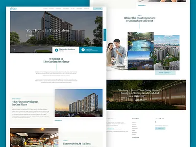 The Garden Residences - Homepage branding property property developer real estate ui ux web design website