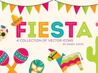 Fiesta Vector Icon Collection branding dashboard design fiesta flat flat icons graphic design icon icon collection icons icons design logo logo branding logo design social media startup startup icon vector