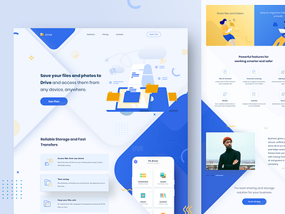 Limar - Drive Storage Landing Page 2019 trend creative landing page drive drive storage file sharing file storage file store files landing page product design storage trendy design uiux visual design