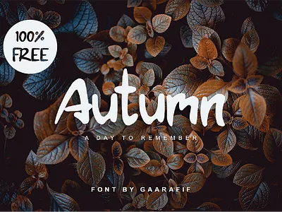 Autumn Free Display Font font free font free fonts free typeface freebie freebies typeface typography
