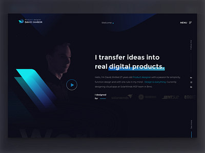 Personal portfolio design design portfolio ui user interface ux webdesign