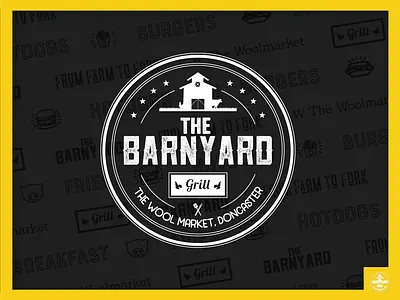 The Barnyard Grill Logo branding burger fast food grill logo logo design restaurant