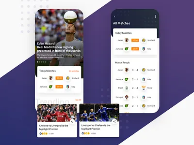 Football Live Score & News Apps animation app design first shot graphic icon illustration interaction mobile app mobile app design mobile design onboarding responsive ui ui ux ui deisgn ui ux ui ux design uidesign ux