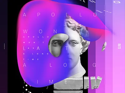 Apollo Won't Last Poster #174 apollo challenge conception creation creativity design challenge design experiment digital art dreamlike graphic design graphic designer inspiration photoshop poster poster art poster creation poster design process purple speed art