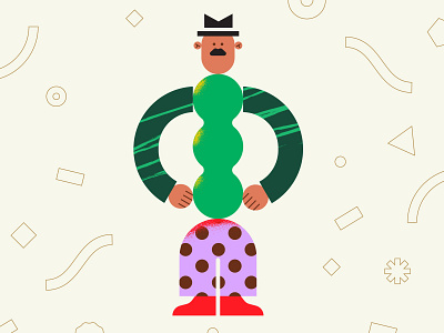 👨🏻 character design childrensbook geometric geometry hat kidsbook minimal moustache texture toys vector woodentoy