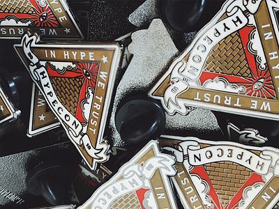 Hypecon / In Hype We Trust! artist design drawing festival graphicdesign illustration logo merchandise pin sticker tshirt typography