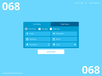 Daily UI 068 - Flight Search daily 100 challenge daily ui daily ui 068 dailyui design flight flight search illustration search bar ui uidesign ux vector