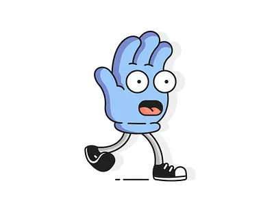 Handy design flat hand handy illustration line vector