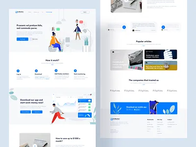 Controlling expenses app website blue design illustration training ui ui ux design ui design uipractice uiux ux uxdesign web web deisgn website