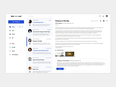 Mail Client App dashboard mail ui web