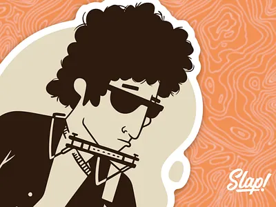 A Sticker For An Icon | Bob Dylan art artwork branding character colorful design doodle drawing exploration fun icon illustration illustrator inktober logo slaptastick stickermule stickers subscription vector