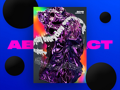 Abstract poster 3d 61dayposter abstract ae aftereffects black branding c4d challenge colorful design everyday gradient graphic design holography nice poster redshift typography vector