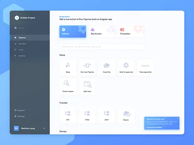 Buddy Playoff app application automation buddy clean dashboard design dribbble interface pipeline popular product sketch ui uidesign ux